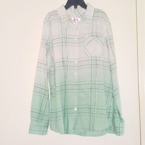 Justice button down shirt size 14